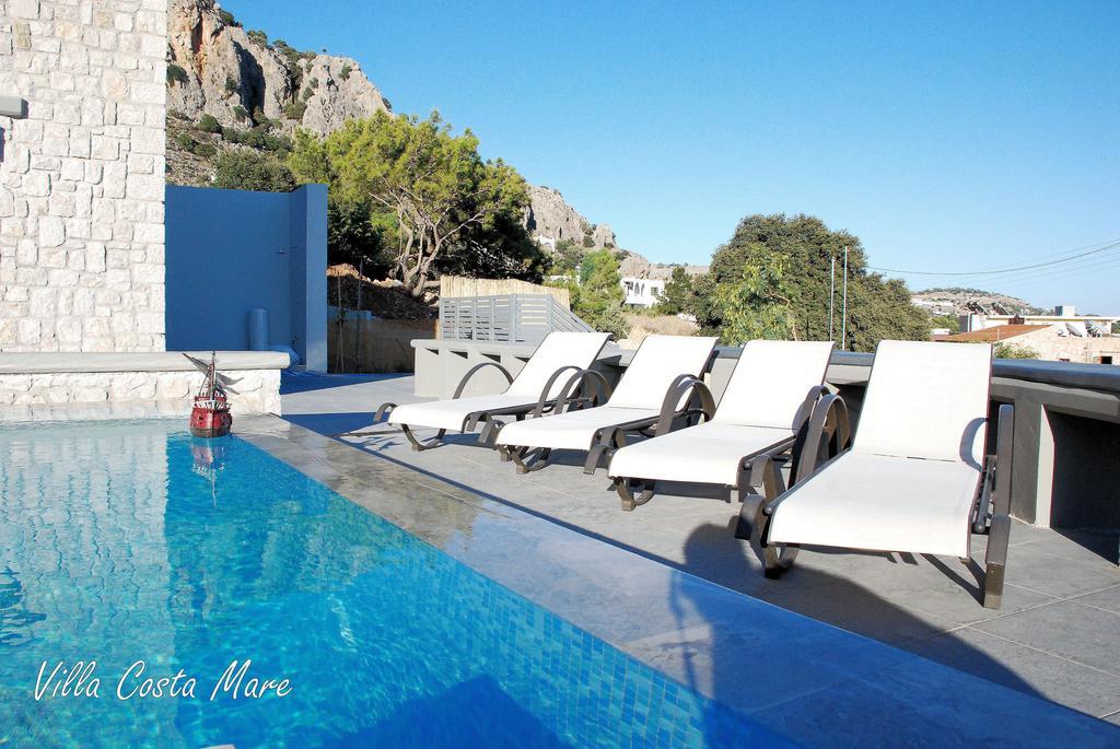Villa Costamare - Enjoy Lazy Days On The Private Pool-Jacuzzi Pefki الغرفة الصورة
